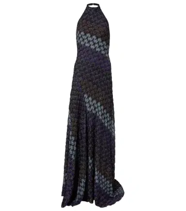 Missoni Halterneck knitted lamé gown | Thumbnail 1 Missoni Halterneck knitted lamé gown | Thumbnail 1