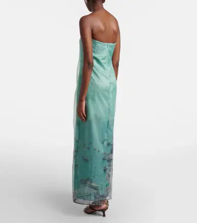 Staud Amara embellished organza maxi dress | Thumbnail 3 Staud Amara embellished organza maxi dress | Thumbnail 3