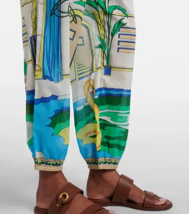 Tory Burch Printed cotton tapered pants | Thumbnail 5 Tory Burch Printed cotton tapered pants | Thumbnail 5