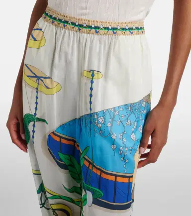 Tory Burch Printed cotton tapered pants | Thumbnail 6 Tory Burch Printed cotton tapered pants | Thumbnail 6