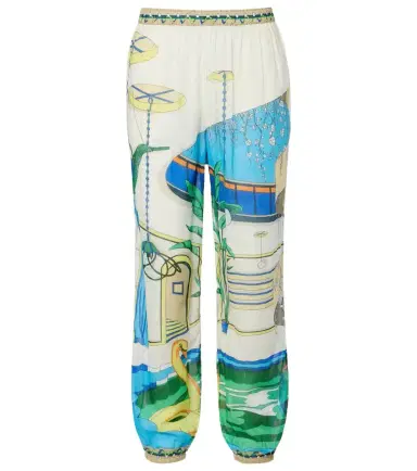 Tory Burch Printed cotton tapered pants | Thumbnail 1 Tory Burch Printed cotton tapered pants | Thumbnail 1