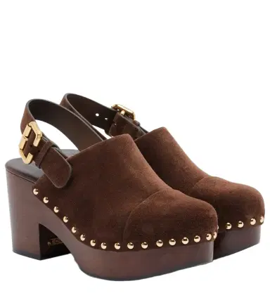 Chloé Chloé Jeannette suede clogs | Thumbnail 1 Chloé Chloé Jeannette suede clogs | Thumbnail 1