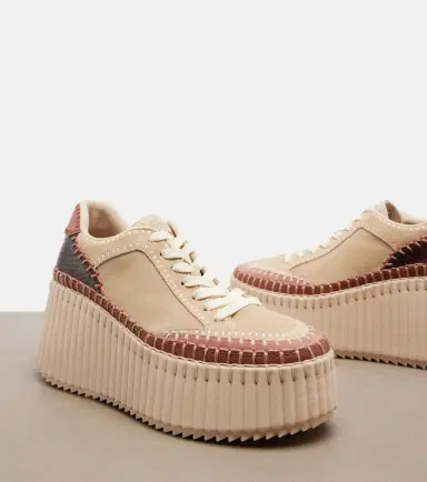 Chloe Chloé Nama suede platform sneakers | Thumbnail 2 Chloe Chloé Nama suede platform sneakers | Thumbnail 2