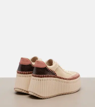 Chloe Chloé Nama suede platform sneakers | Thumbnail 4 Chloe Chloé Nama suede platform sneakers | Thumbnail 4