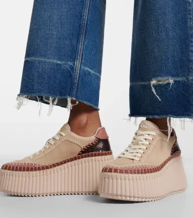 Chloe Chloé Nama suede platform sneakers | Thumbnail 6 Chloe Chloé Nama suede platform sneakers | Thumbnail 6