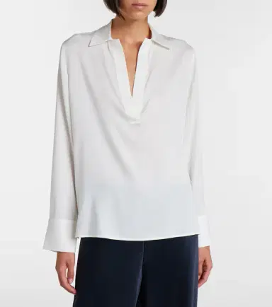 Vince Silk-blend blouse | Thumbnail 2 Vince Silk-blend blouse | Thumbnail 2