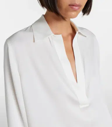Vince Silk-blend blouse | Thumbnail 4 Vince Silk-blend blouse | Thumbnail 4