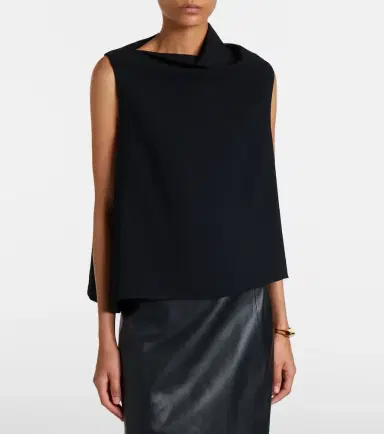 Vince Draped asymmetric crêpe top | Thumbnail 3 Vince Draped asymmetric crêpe top | Thumbnail 3