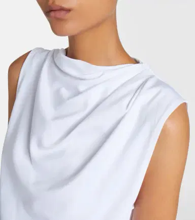 Vince Draped cotton jersey top | Thumbnail 2 Vince Draped cotton jersey top | Thumbnail 2