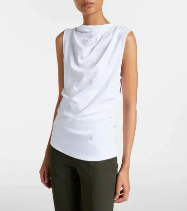 Vince Draped cotton jersey top | Thumbnail 7 Vince Draped cotton jersey top | Thumbnail 7