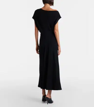 Vince Draped one-shoulder midi dress | Thumbnail 3 Vince Draped one-shoulder midi dress | Thumbnail 3