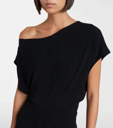 Vince Draped one-shoulder midi dress | Thumbnail 5 Vince Draped one-shoulder midi dress | Thumbnail 5