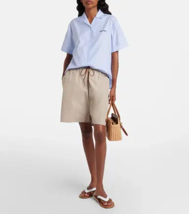 Miu Miu Gingham cotton bowling shirt | Thumbnail 4 Miu Miu Gingham cotton bowling shirt | Thumbnail 4