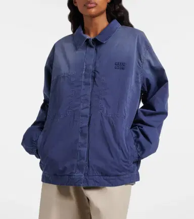 Miu Miu Cotton twill blouson jacket | Thumbnail 2 Miu Miu Cotton twill blouson jacket | Thumbnail 2