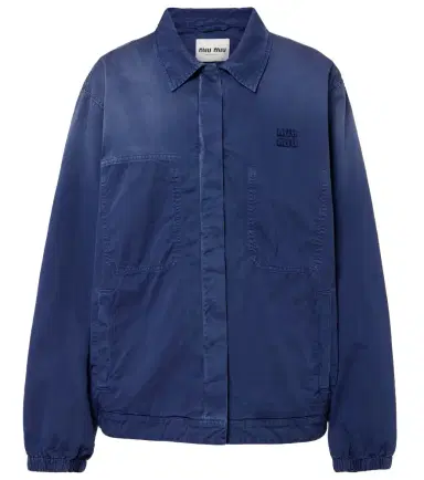 Miu Miu Cotton twill blouson jacket | Thumbnail 1 Miu Miu Cotton twill blouson jacket | Thumbnail 1