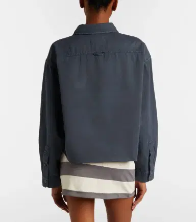 Miu Miu Frayed denim shirt | Thumbnail 6 Miu Miu Frayed denim shirt | Thumbnail 6