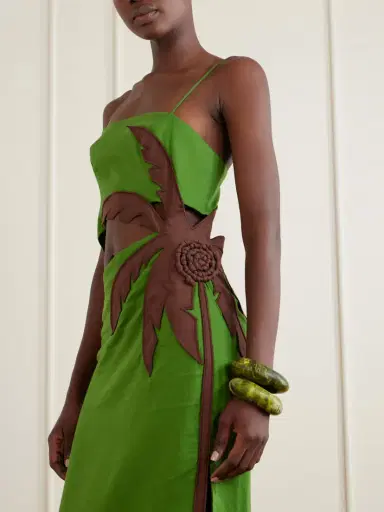 Farm Rio Cut-out Linen-blend Midi Dress | Thumbnail 4 Farm Rio Cut-out Linen-blend Midi Dress | Thumbnail 4