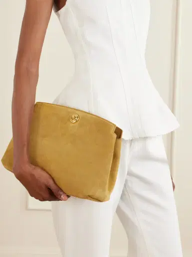 Liffner Pushlock Suede Clutch | Thumbnail 2 Liffner Pushlock Suede Clutch | Thumbnail 2