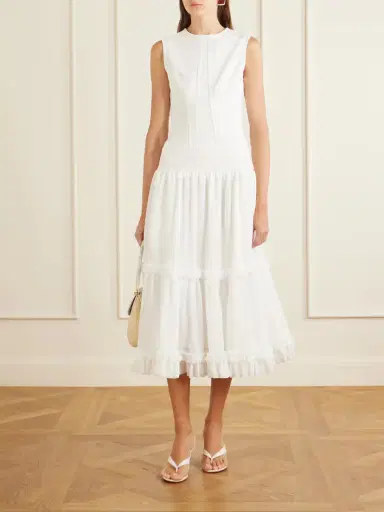 Balmain Ruffled Poplin Maxi Skirt | Thumbnail 2 Balmain Ruffled Poplin Maxi Skirt | Thumbnail 2