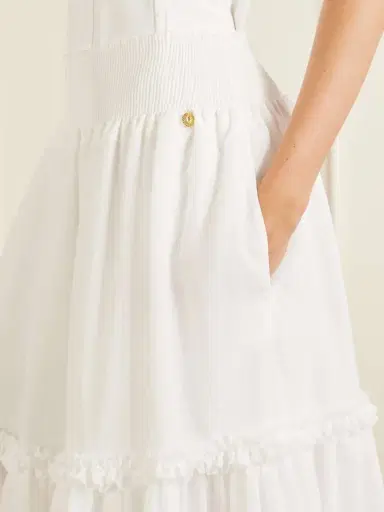 Balmain Ruffled Poplin Maxi Skirt | Thumbnail 4 Balmain Ruffled Poplin Maxi Skirt | Thumbnail 4