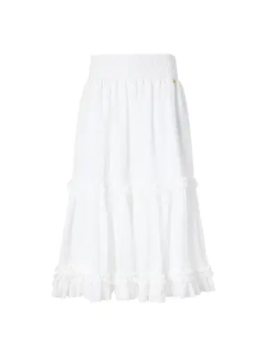Balmain Ruffled Poplin Maxi Skirt | Thumbnail 1 Balmain Ruffled Poplin Maxi Skirt | Thumbnail 1