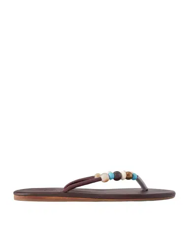 Ancient Greek Sandals Saionara Bead-embellished Leather Flip Flops | Thumbnail 1 Ancient Greek Sandals Saionara Bead-embellished Leather Flip Flops | Thumbnail 1