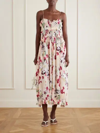 Ulla Johnson Clove Floral-print Ruched Silk Maxi Dress | Thumbnail 2 Ulla Johnson Clove Floral-print Ruched Silk Maxi Dress | Thumbnail 2