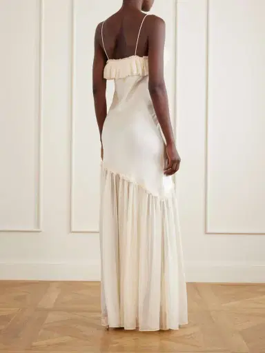 Ulla Johnson Elaria Ruched Silk Maxi Dress | Thumbnail 3 Ulla Johnson Elaria Ruched Silk Maxi Dress | Thumbnail 3