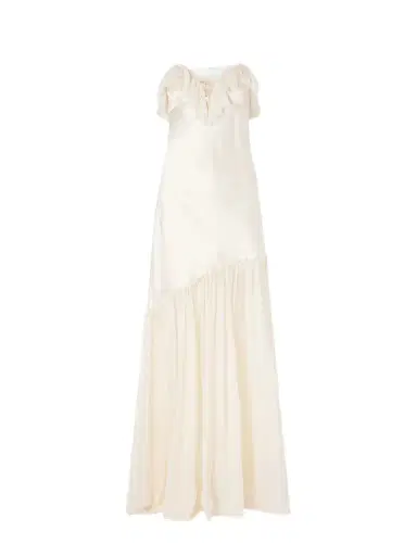 Ulla Johnson Elaria Ruched Silk Maxi Dress | Thumbnail 1 Ulla Johnson Elaria Ruched Silk Maxi Dress | Thumbnail 1