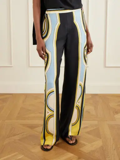 La DoubleJ Club Printed Silk-twill Wide-leg Pants | Thumbnail 3 La DoubleJ Club Printed Silk-twill Wide-leg Pants | Thumbnail 3