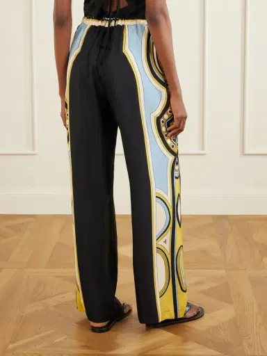 La DoubleJ Club Printed Silk-twill Wide-leg Pants | Thumbnail 4 La DoubleJ Club Printed Silk-twill Wide-leg Pants | Thumbnail 4