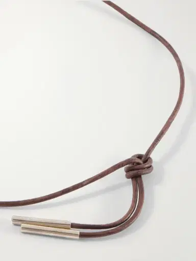 Loren Stewart Sea Chalice Sterling Silver And Leather Cord Necklace | Thumbnail 3 Loren Stewart Sea Chalice Sterling Silver And Leather Cord Necklace | Thumbnail 3