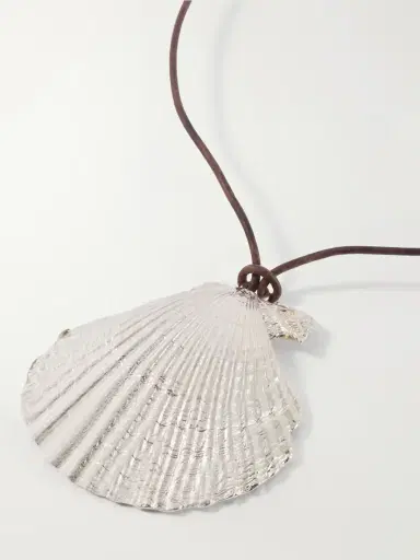 Loren Stewart Sea Chalice Sterling Silver And Leather Cord Necklace | Thumbnail 4 Loren Stewart Sea Chalice Sterling Silver And Leather Cord Necklace | Thumbnail 4