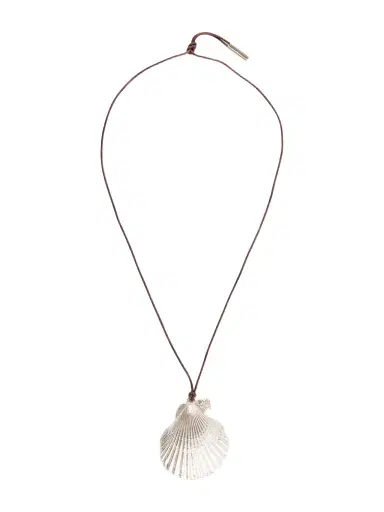 Loren Stewart Sea Chalice Sterling Silver And Leather Cord Necklace | Thumbnail 1 Loren Stewart Sea Chalice Sterling Silver And Leather Cord Necklace | Thumbnail 1
