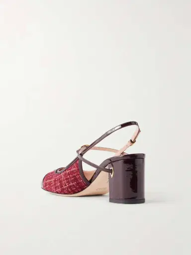 Jennifer Chamandi Mattia 65 Leather-trimmed Tweed Pumps | Thumbnail 3 Jennifer Chamandi Mattia 65 Leather-trimmed Tweed Pumps | Thumbnail 3