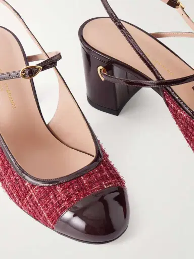 Jennifer Chamandi Mattia 65 Leather-trimmed Tweed Pumps | Thumbnail 5 Jennifer Chamandi Mattia 65 Leather-trimmed Tweed Pumps | Thumbnail 5