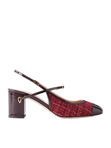 Jennifer Chamandi Mattia 65 Leather-trimmed Tweed Pumps | Thumbnail 1 Jennifer Chamandi Mattia 65 Leather-trimmed Tweed Pumps | Thumbnail 1