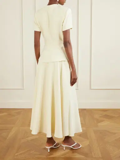 Self-Portrait Belted Embellished Crepe Midi Dress | Thumbnail 3 Self-Portrait Belted Embellished Crepe Midi Dress | Thumbnail 3