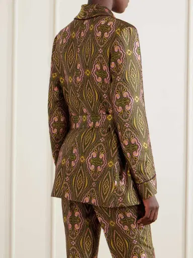 Etro Metallic Jacquard Crepe Blazer | Thumbnail 3 Etro Metallic Jacquard Crepe Blazer | Thumbnail 3