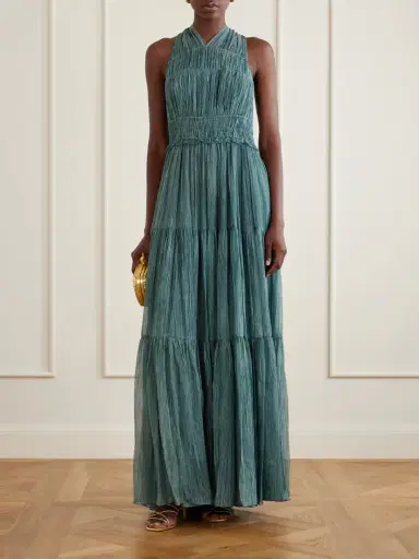 Ulla Johnson Freesia Tiered Silk-crepon Gown | Thumbnail 2 Ulla Johnson Freesia Tiered Silk-crepon Gown | Thumbnail 2