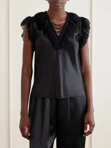 Ulla Johnson Ilyana Ruffled Silk Blouse | Thumbnail 3 Ulla Johnson Ilyana Ruffled Silk Blouse | Thumbnail 3