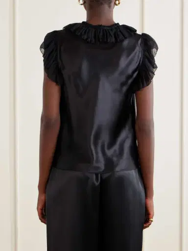 Ulla Johnson Ilyana Ruffled Silk Blouse | Thumbnail 4 Ulla Johnson Ilyana Ruffled Silk Blouse | Thumbnail 4