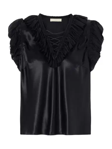 Ulla Johnson Ilyana Ruffled Silk Blouse | Thumbnail 1 Ulla Johnson Ilyana Ruffled Silk Blouse | Thumbnail 1