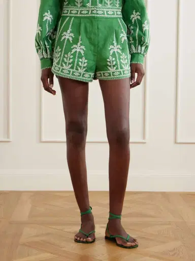 Farm Rio Embroidered Linen Shorts | Thumbnail 3 Farm Rio Embroidered Linen Shorts | Thumbnail 3