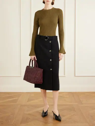Proenza Schouler East West Chelsea Leather-trimmed Raffia Tote | Thumbnail 3 Proenza Schouler East West Chelsea Leather-trimmed Raffia Tote | Thumbnail 3