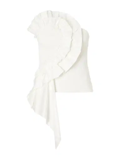 Farm Rio Strapless Ruched Cotton Tank | Thumbnail 1 Farm Rio Strapless Ruched Cotton Tank | Thumbnail 1