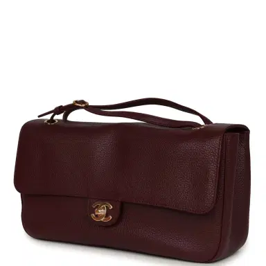 Chanel Chanel Maxi "Souplissimo" Small Flap Bag Burgundy Grained Calfskin Gold Hardware | Thumbnail 5 Chanel Chanel Maxi "Souplissimo" Small Flap Bag Burgundy Grained Calfskin Gold Hardware | Thumbnail 5