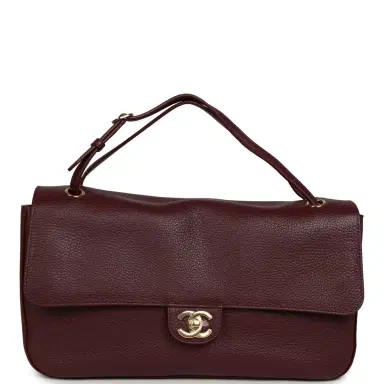 Chanel Chanel Maxi "Souplissimo" Small Flap Bag Burgundy Grained Calfskin Gold Hardware | Thumbnail 7 Chanel Chanel Maxi "Souplissimo" Small Flap Bag Burgundy Grained Calfskin Gold Hardware | Thumbnail 7