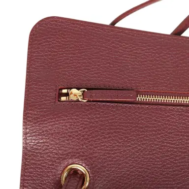 Chanel Chanel Maxi "Souplissimo" Small Flap Bag Burgundy Grained Calfskin Gold Hardware | Thumbnail 9 Chanel Chanel Maxi "Souplissimo" Small Flap Bag Burgundy Grained Calfskin Gold Hardware | Thumbnail 9