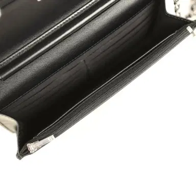 Chanel Chanel Wallet On Chain WOC Black Lamsbkin Silver Hardware | Thumbnail 9 Chanel Chanel Wallet On Chain WOC Black Lamsbkin Silver Hardware | Thumbnail 9